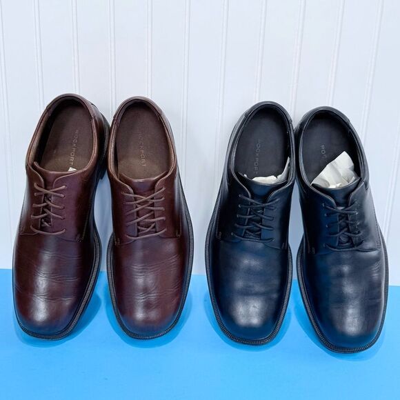 2 Pairs Rock port Oxford  Shoes – Black & Brown | Perfect for Office & Events ? main image 4